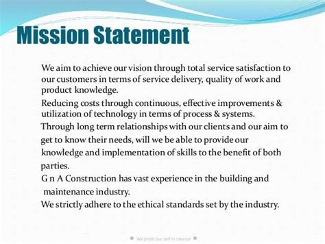 metal fabrication mission statement|Mission Statement .